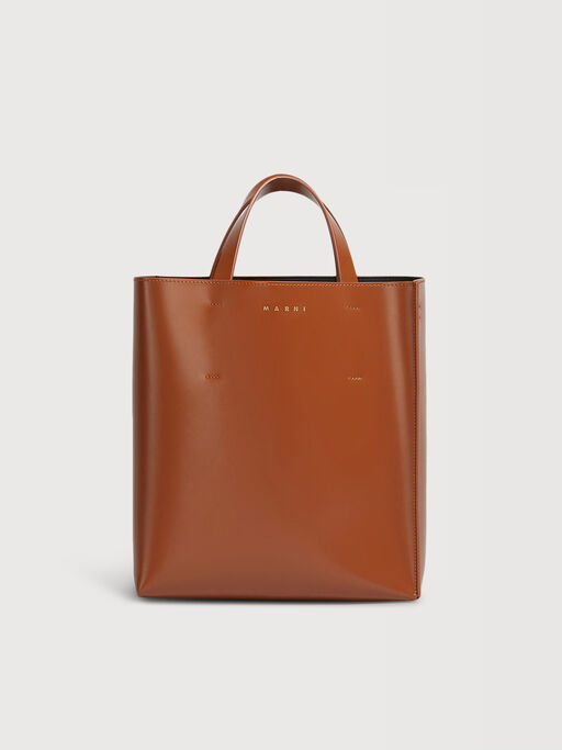 Museo small Bag in brown leather - Shopping Bags