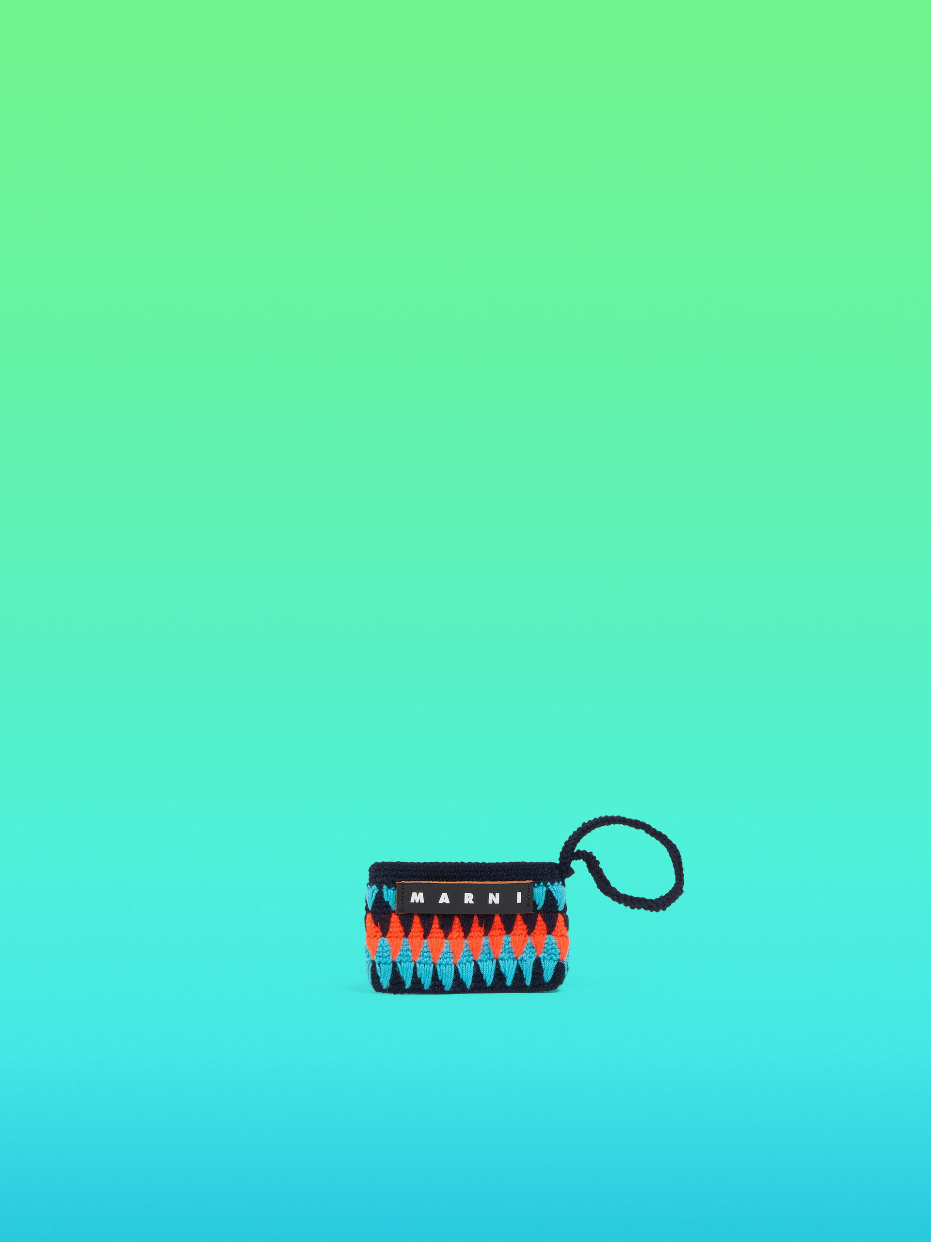 ブラック クロシェ Marni Market Chessboard ミニポーチ | Marni