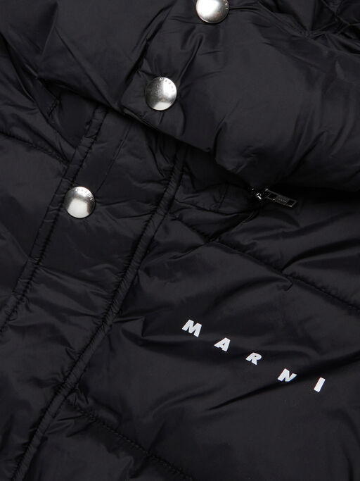 Hooded hooded jacket with logo - Jackets