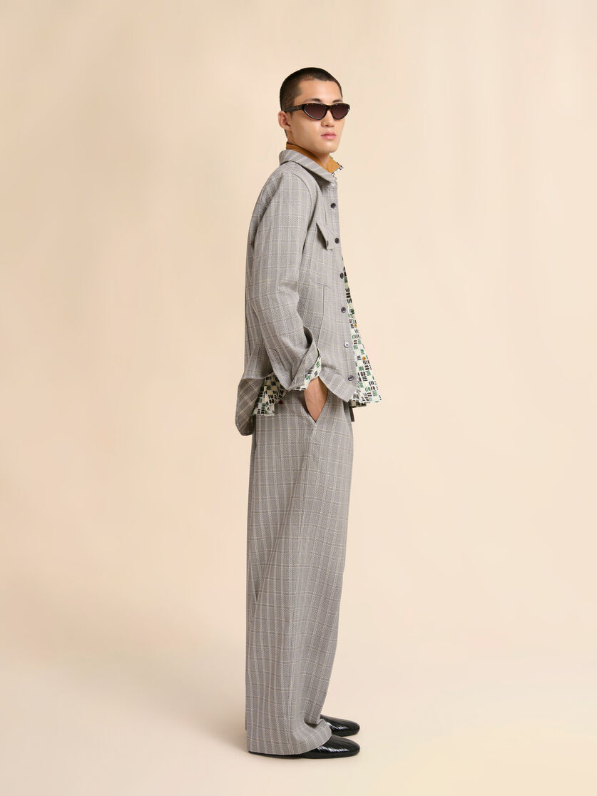 ブラウン Check プリーツウールパンツ, Image 5