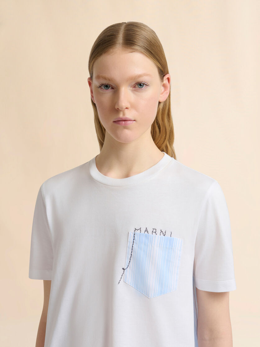 ホワイト バックはポプリンのコットンTシャツ, Image 4