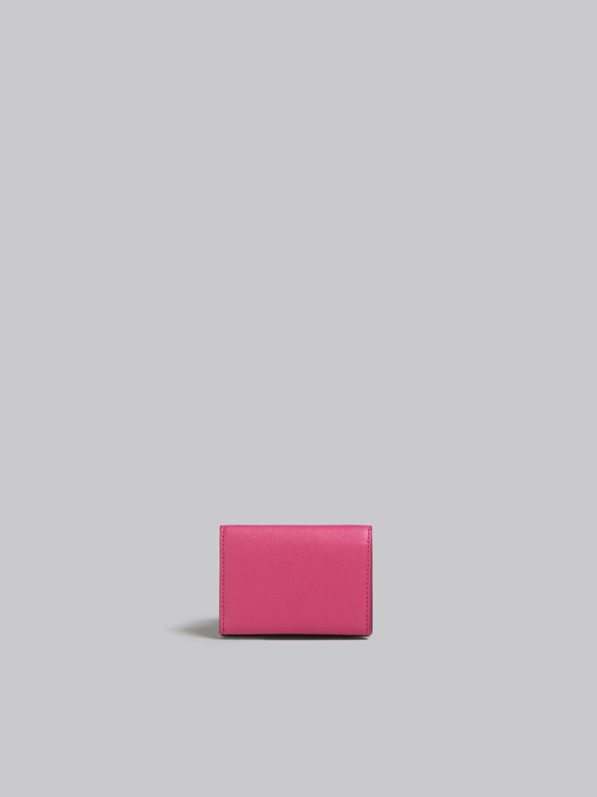 ブラック サフィアーノレザー製三つ折りウォレット - 財布 - Image 3