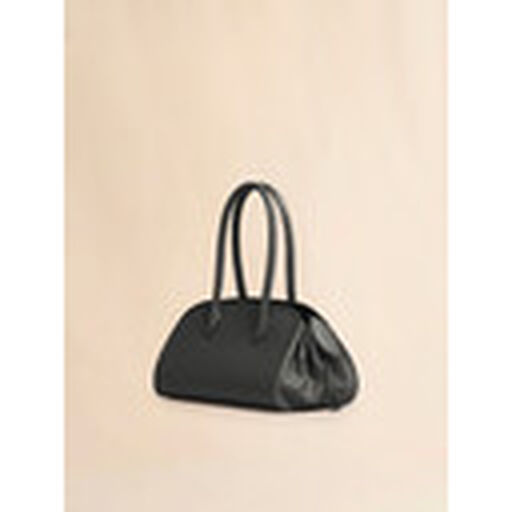 Black leather Tulipea E/W tote bag - Handbags