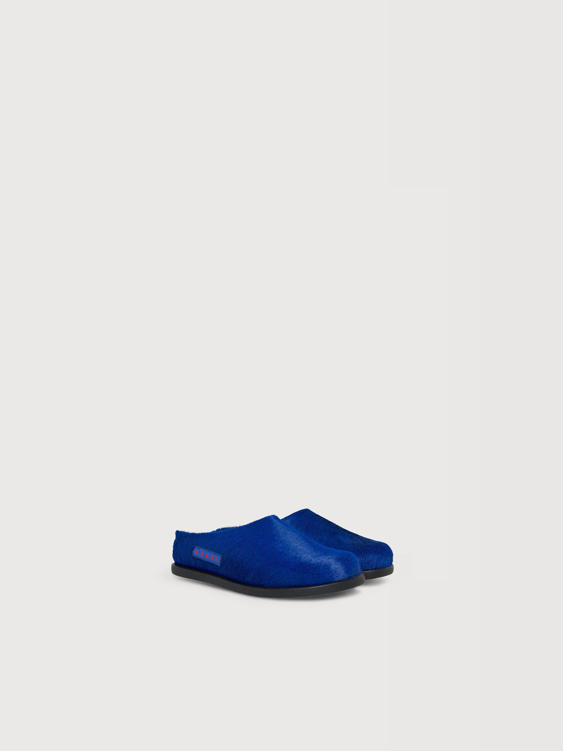 Blue pony hair Fussbett sabot | Marni
