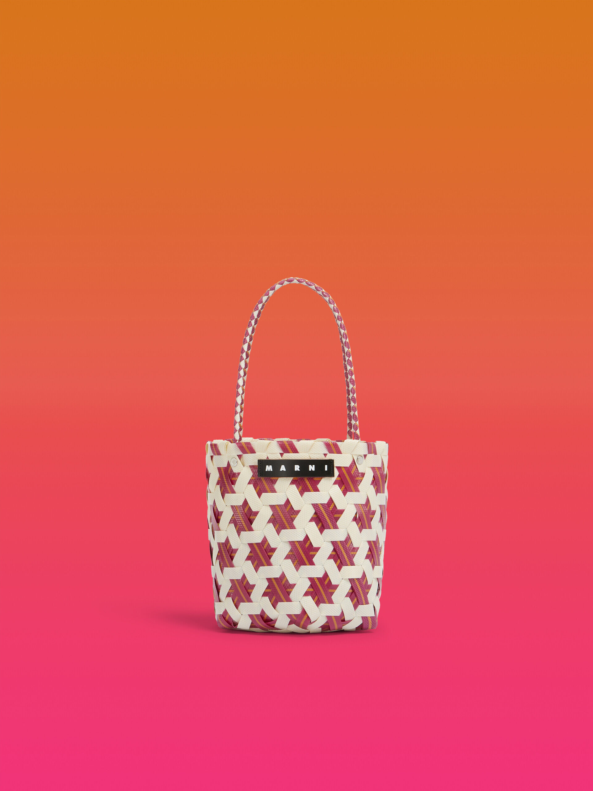 レッド MARNI MARKET シリンダーシェイプ バスケットバッグ | Marni