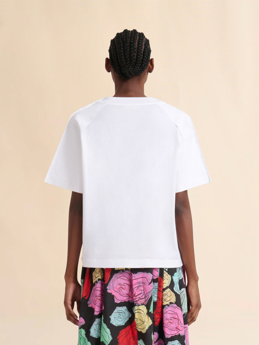 Pale peach cotton short-sleeve sweatshirt with Trunkaroo detail - T-shirts - Image 3