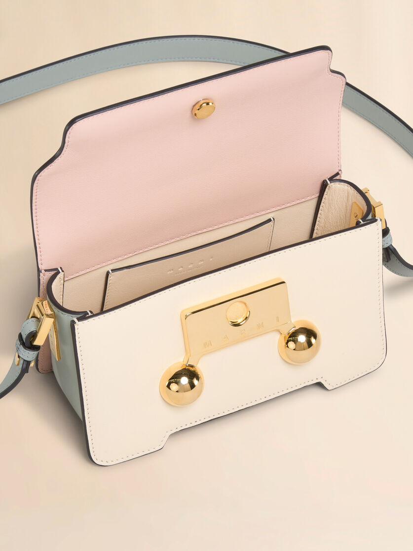 Blue, beige and light blue leather Trunkaroo Mini shoulder Bag - Shoulder Bags - Image 3