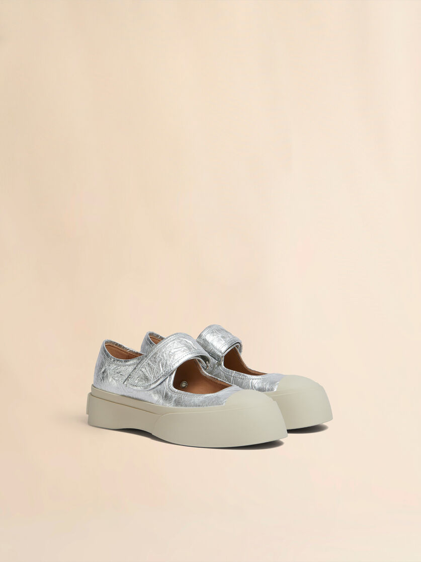Silver leather Mary Jane sneaker - Sneakers - Image 2