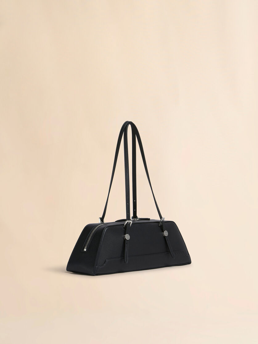 Black leather Dot long duffle bag - Shoulder Bag - Image 6