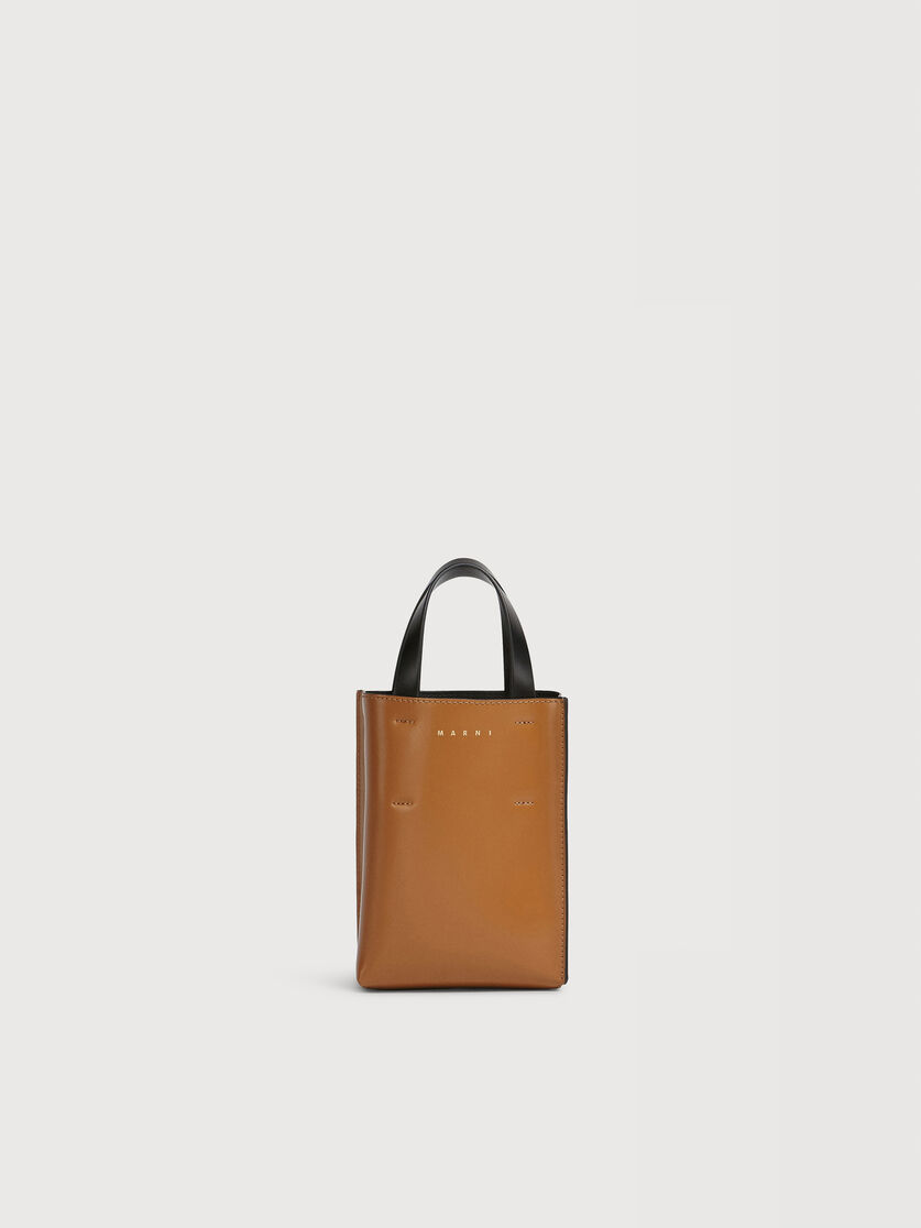 Museo Nano Bag in brown and black leather, Image 1