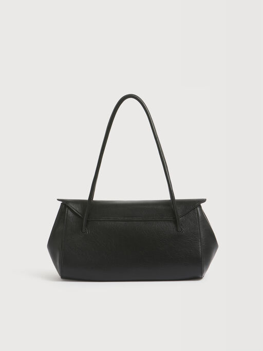 Black leather E/W shoulder bag with studs - Shoulder Bags