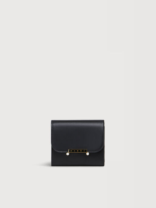 Black leather Envelope trifold wallet - Wallets