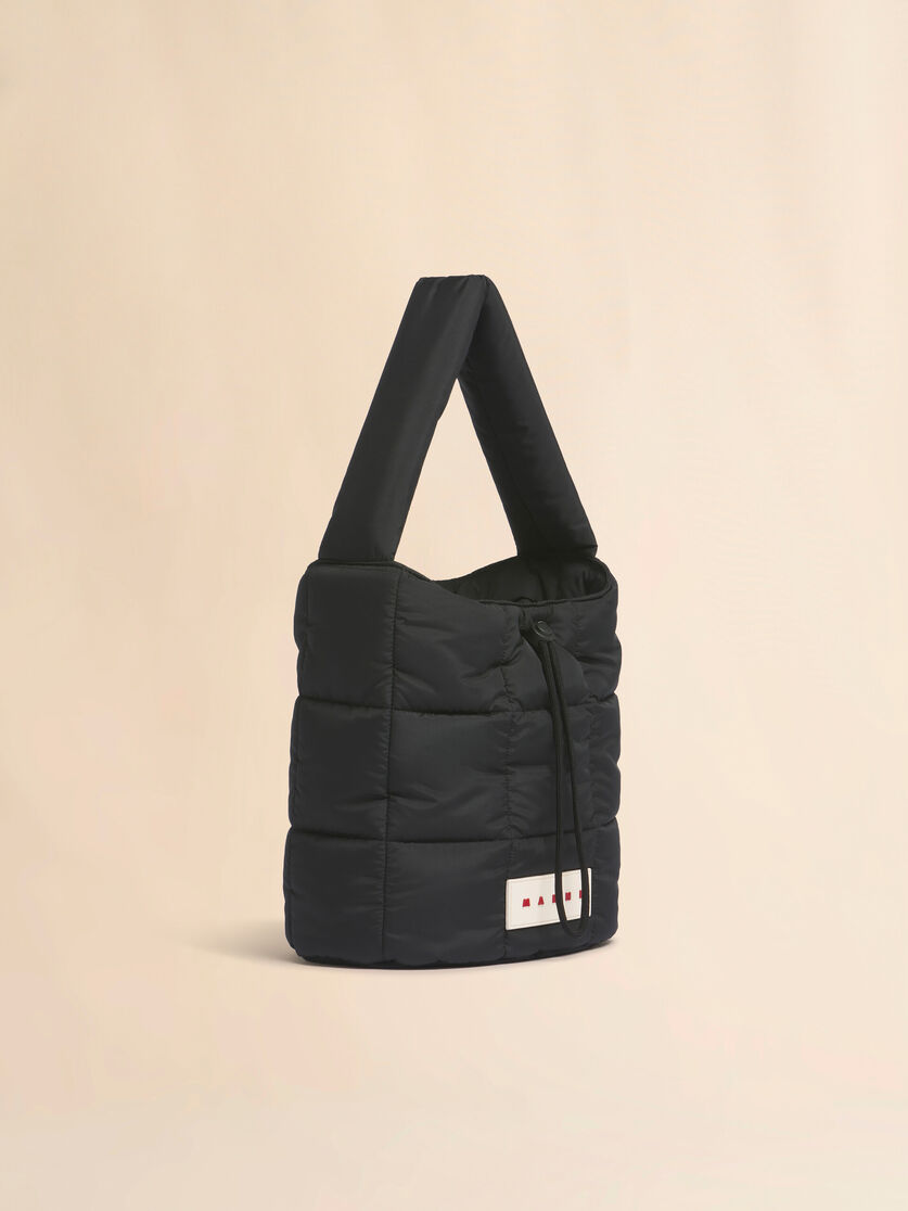 ブラック Puff バケットバッグ, Image 6