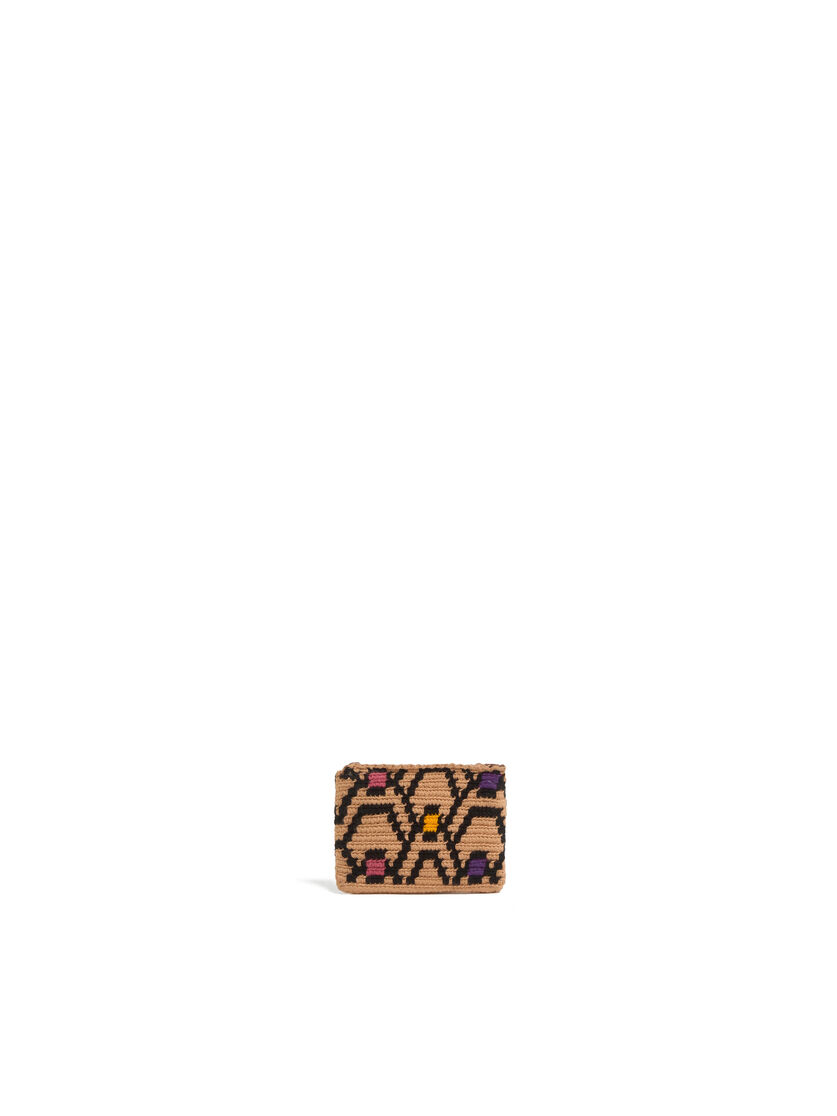 Small colour-block intarsia MARNI MARKET tech wool pouch - Pochettes - Image 2