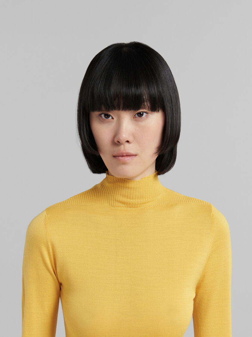 Black fitted jumper with ribbed turtle neck - Pullovers - Image 4