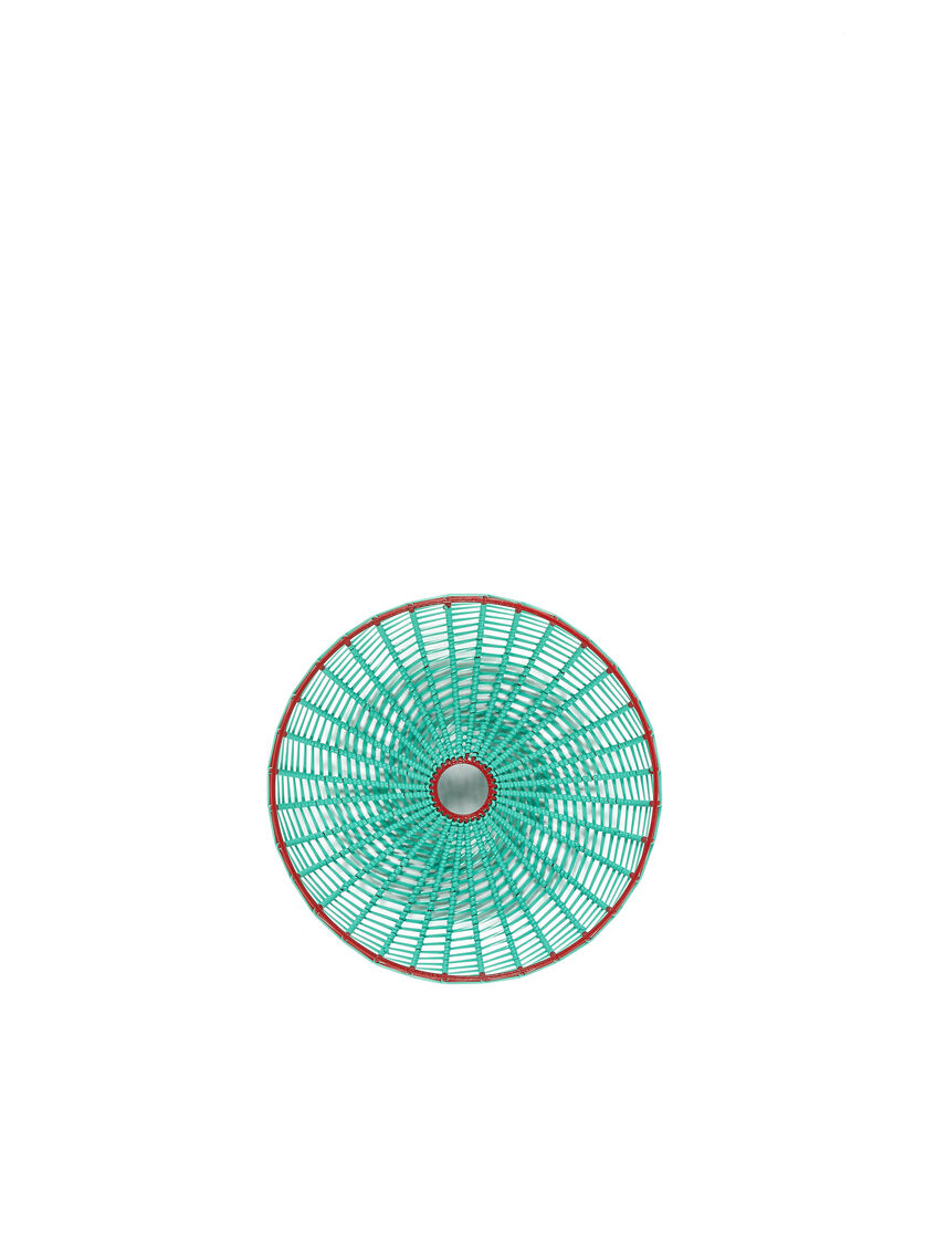 Corbeille MARNI MARKET turquoise et bordeaux de taille moyenne - Accessoires - Image 3