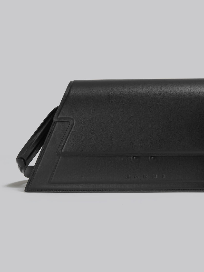 Medium Trunkoise bag in smooth black leather | Marni