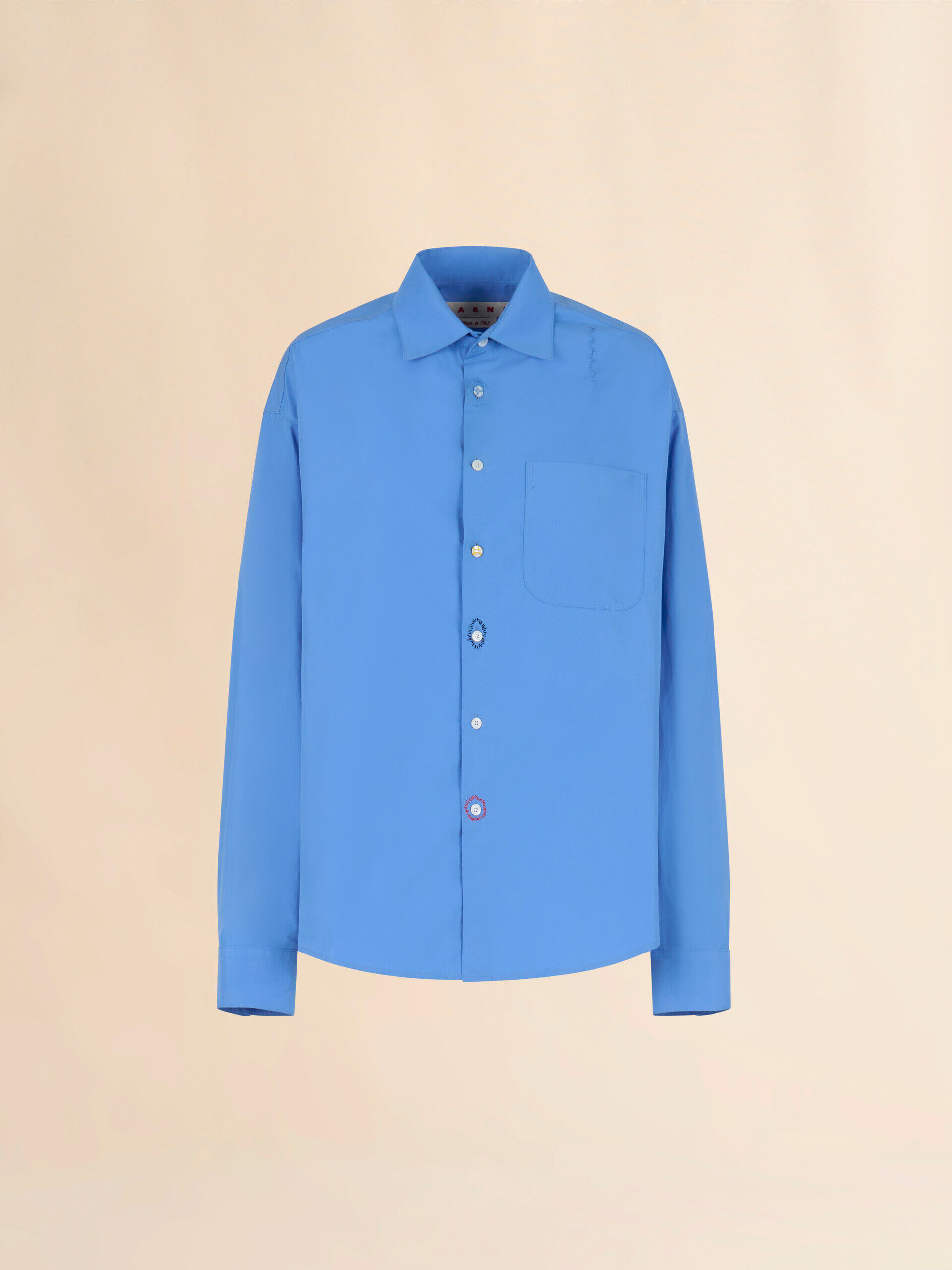 2017年　マルニ　バイカラーデザイン　シャツジャケット　ブルゾン　MARNI MARNI（マルニ）コットンギャバジンバイカラーハンティング