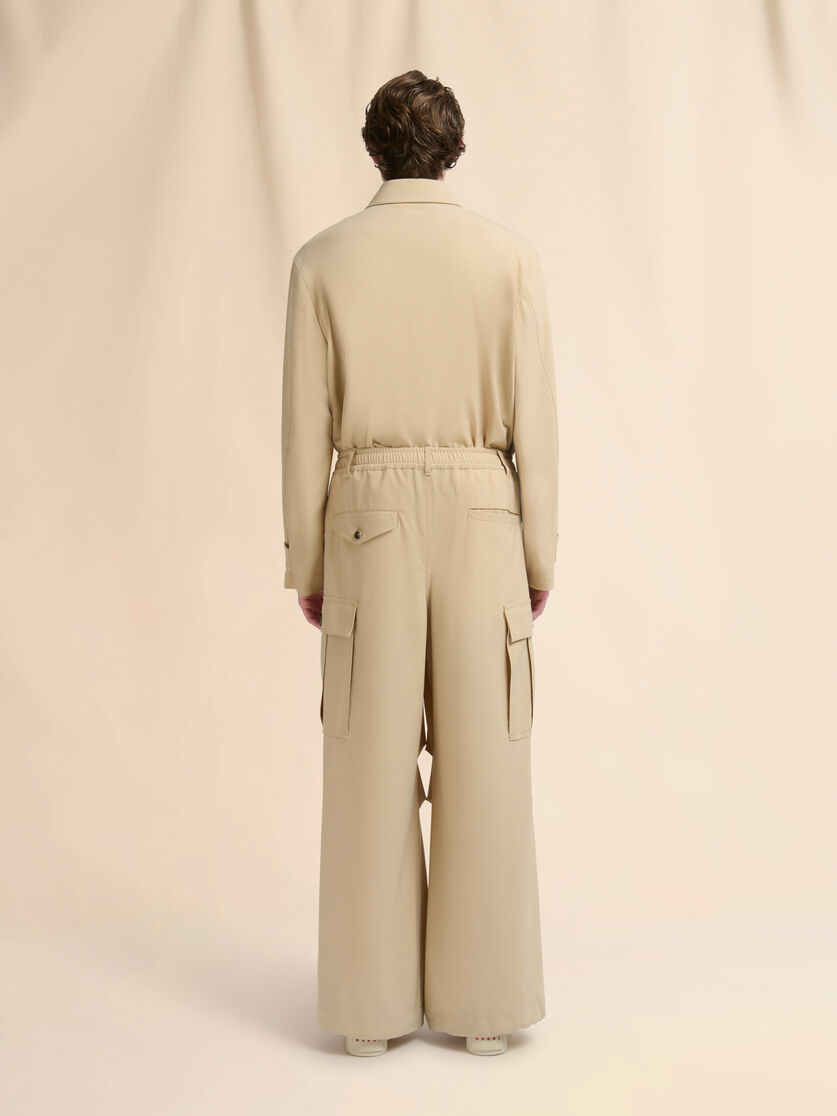 グレー ウール製カーゴパンツ マルニシンボル入り - パンツ - Image 3