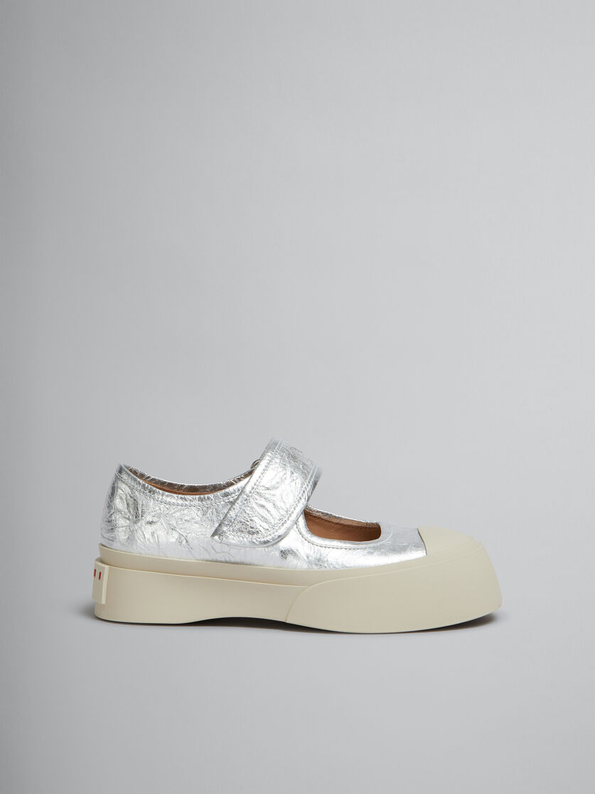 Silver leather Mary Jane sneaker - Sneakers - Image 1