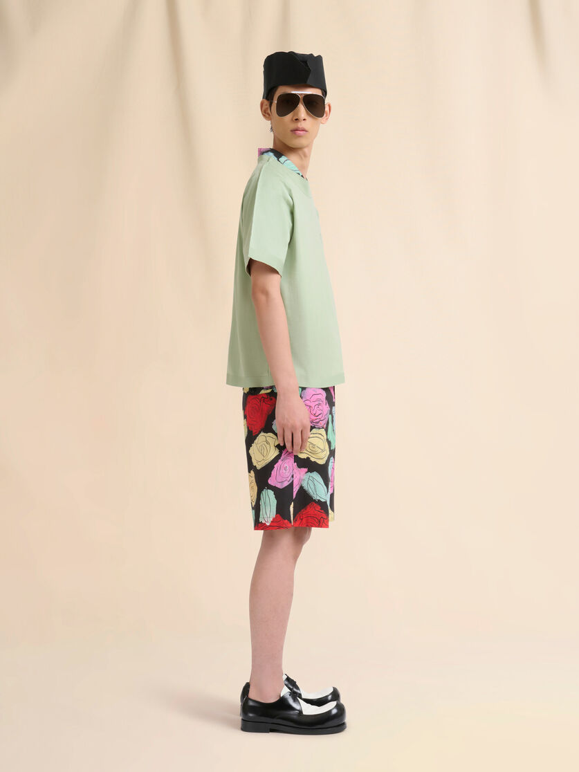 Black poplin bowling shirt with Orion print - Shirts - Image 5