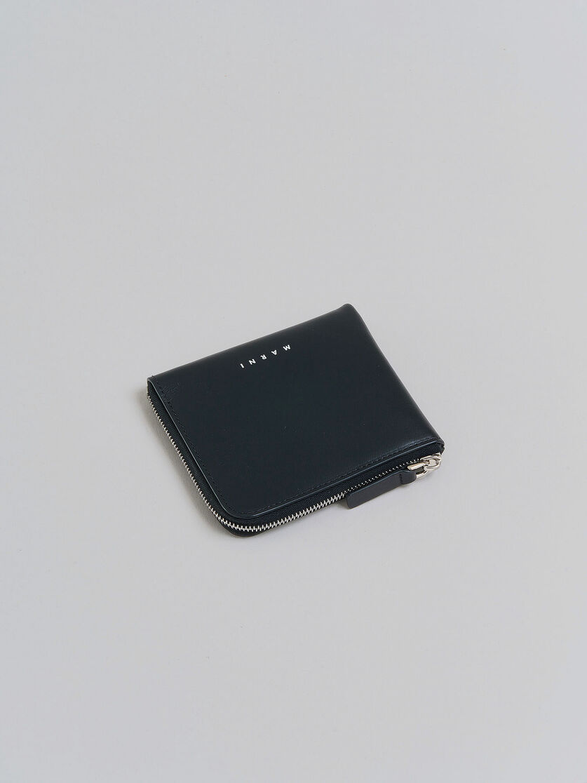 ブラック レザー製 ジップアラウンド Prisma ウォレット, Image 3