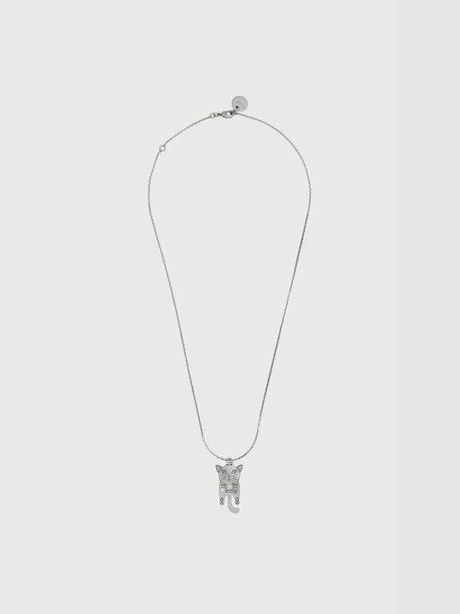 Collier cha&icirc;ne avec pendentif en forme de chat - Colliers