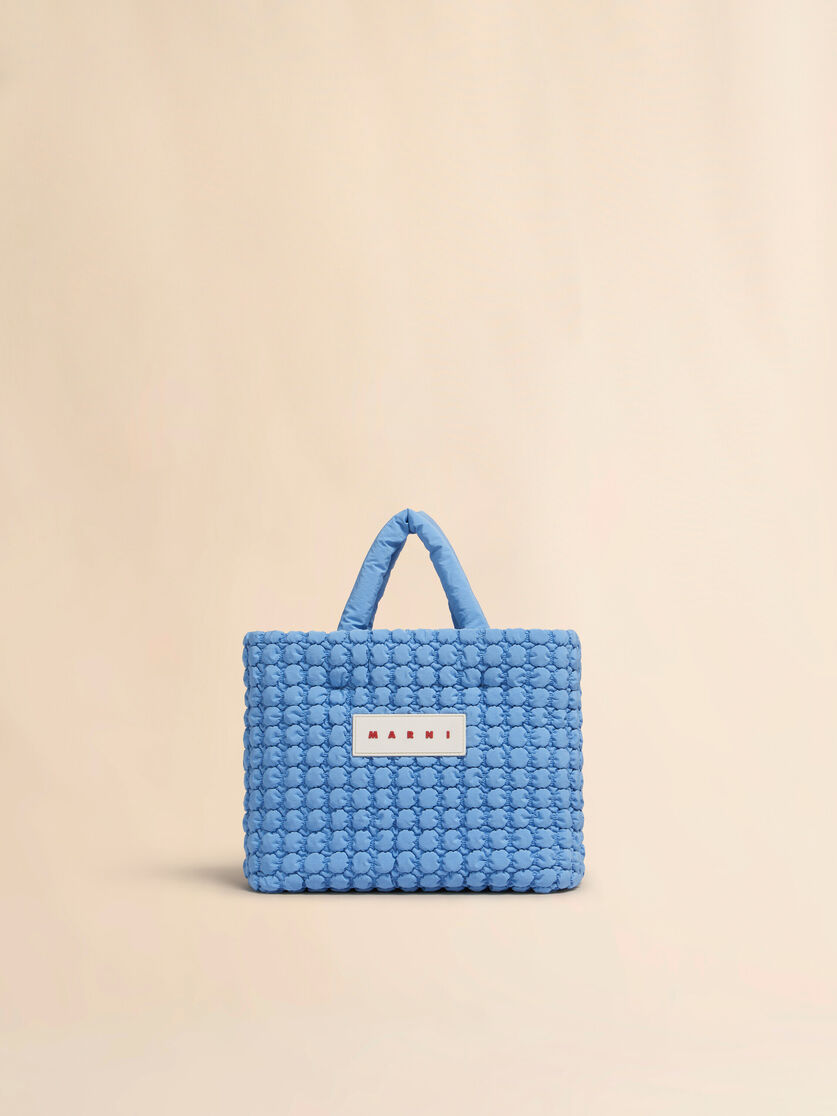 Light blue nylon Puff small tote bag - Handbag - Image 1