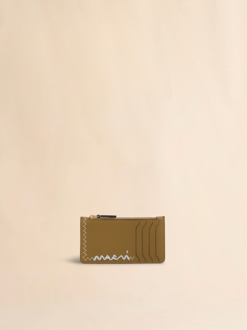 Light blue credit card holder with Marni Mending logo - Wallets - Image 1