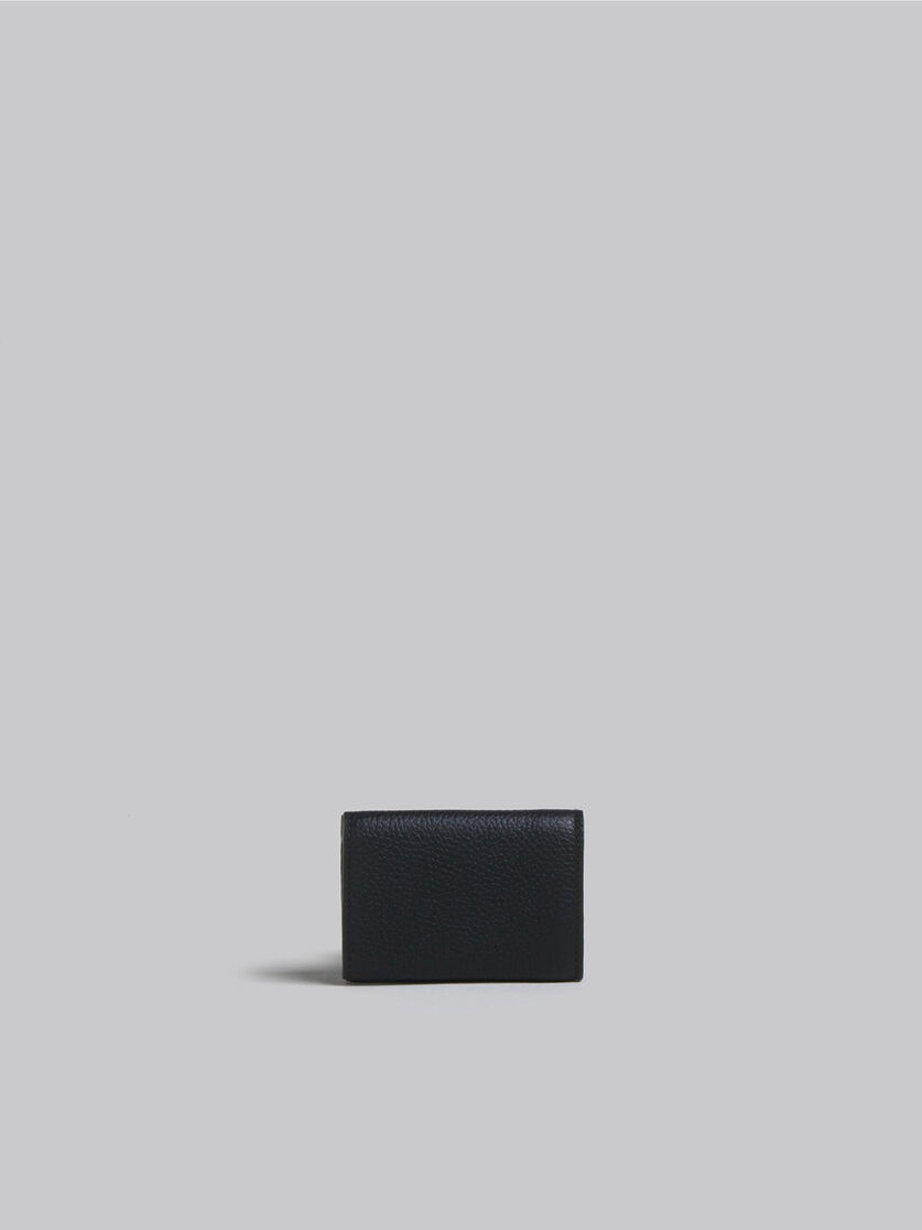 ブラック レザー製三つ折りウォレット - 財布 - Image 3