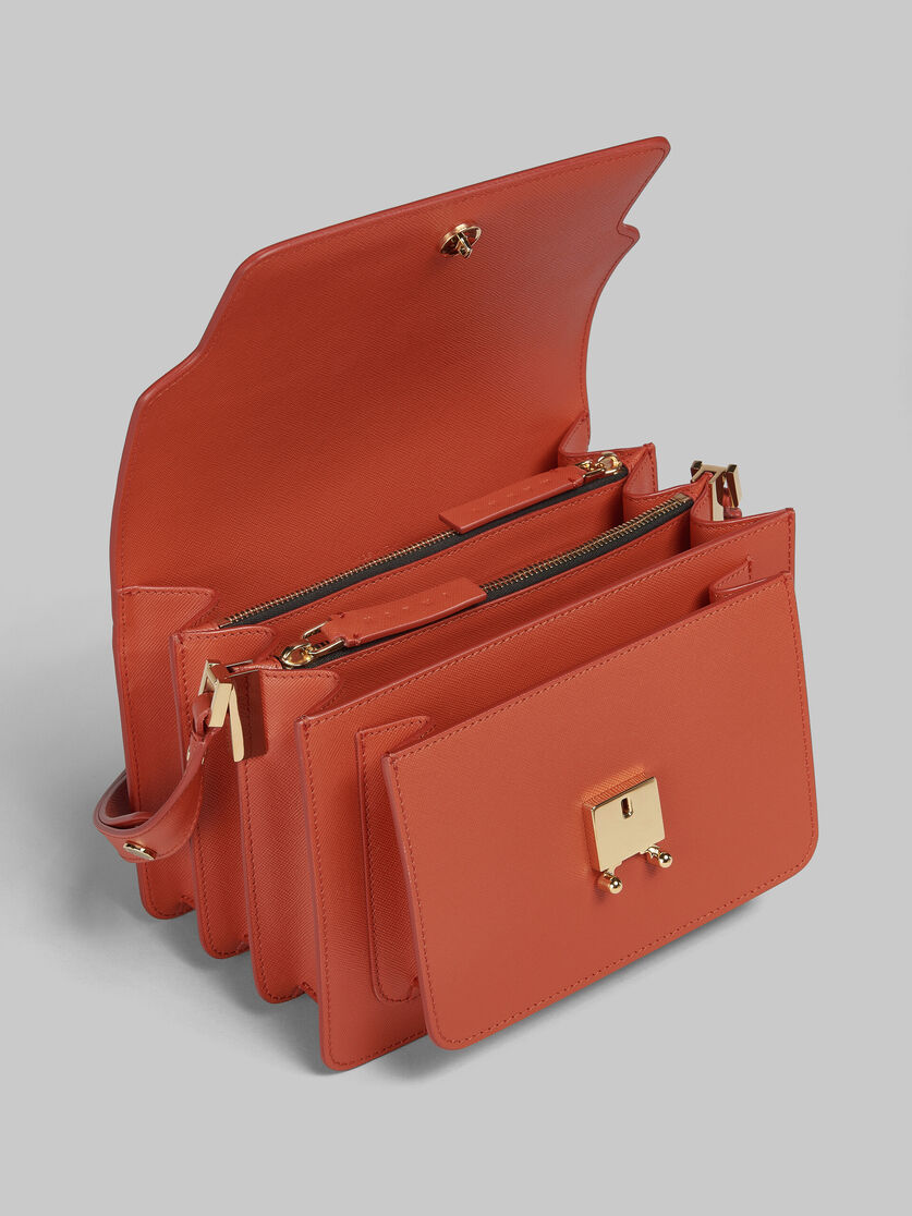 Beige saffiano leather medium Trunk bag - Shoulder Bags - Image 4