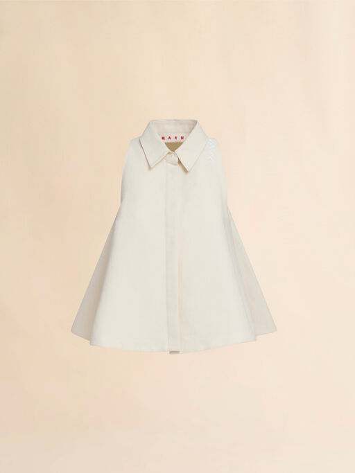 Marni Symbol 디테일 아이보리 코튼 플레어드 셔츠 - 셔츠