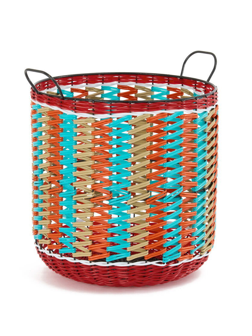 Orange green and blue Marni Market round storage basket - Furniture - Image 3