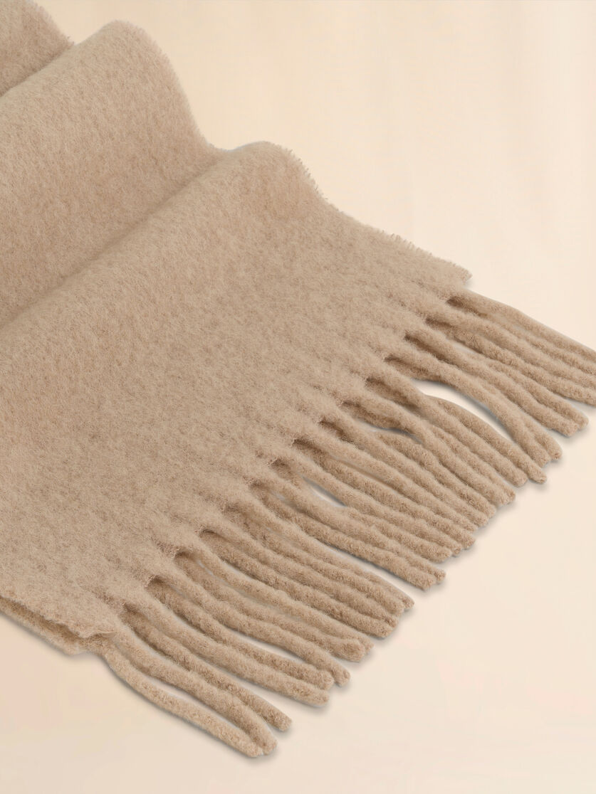Light blue alpaca scarf - Scarves - Image 3