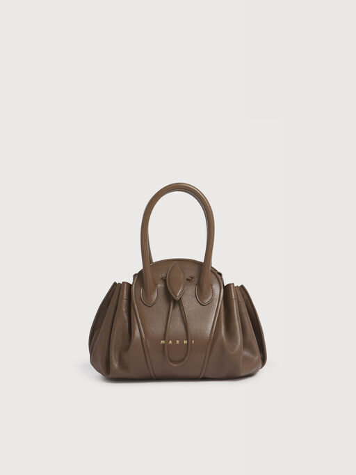 Kleine Tasche Tulipea aus hellbraunem Leder - Schultertaschen