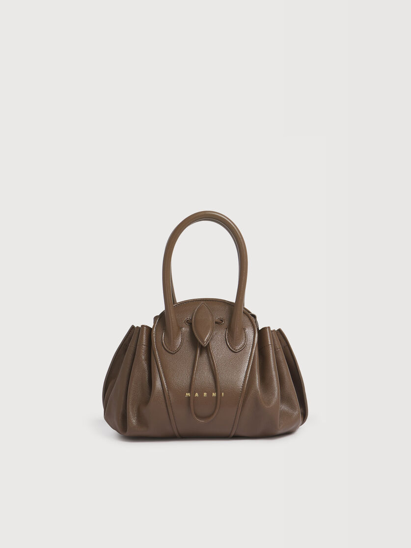 Kleine Tasche Tulipea aus hellbraunem Leder, Image 1