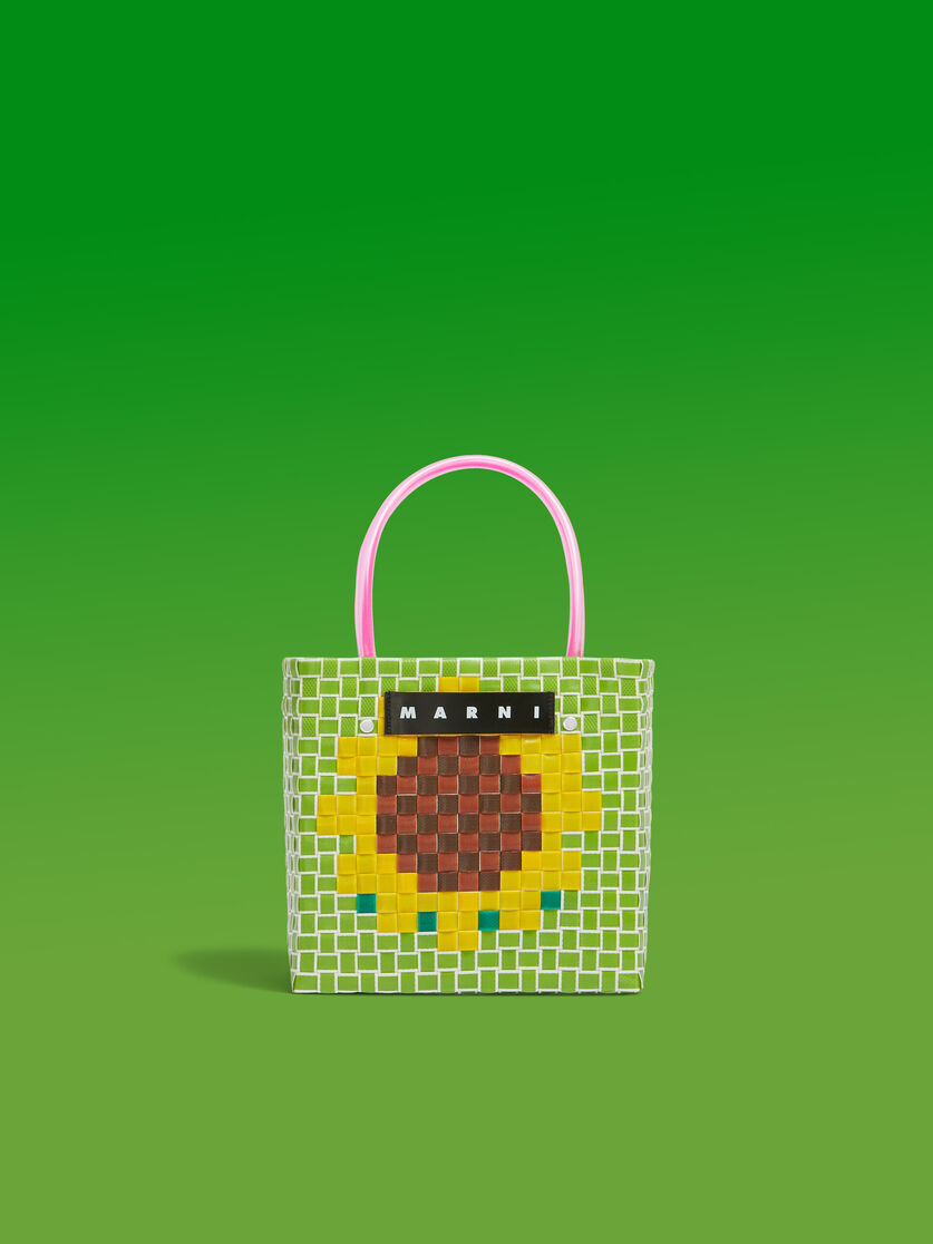 Green MARNI MARKET MINI FLOWER BASKET bag | Marni