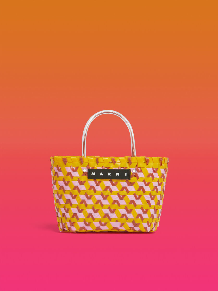 Dreifarbige MARNI MARKET Tote Bag in Gelb | Marni