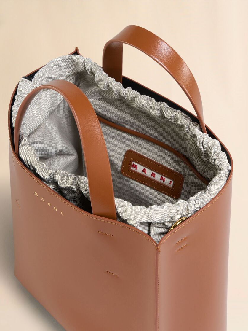 Museo small bag in light pink leather - Shopping Bags - Image 3