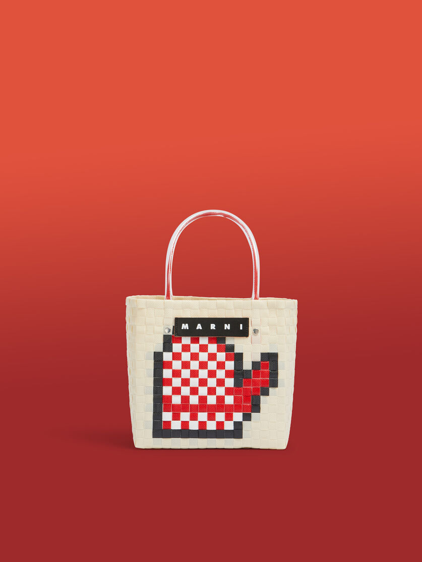 ペールグリーン MARNI MARKET デコレーション バスケットバッグ - ショッピングバッグ - Image 1