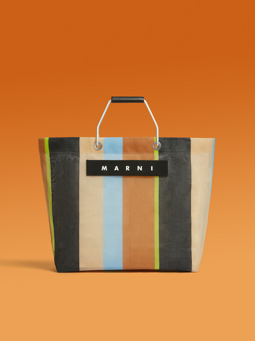 イリュージョンブルー MARNI MARKET STRIPE BAG - Borse shopping - Image 1