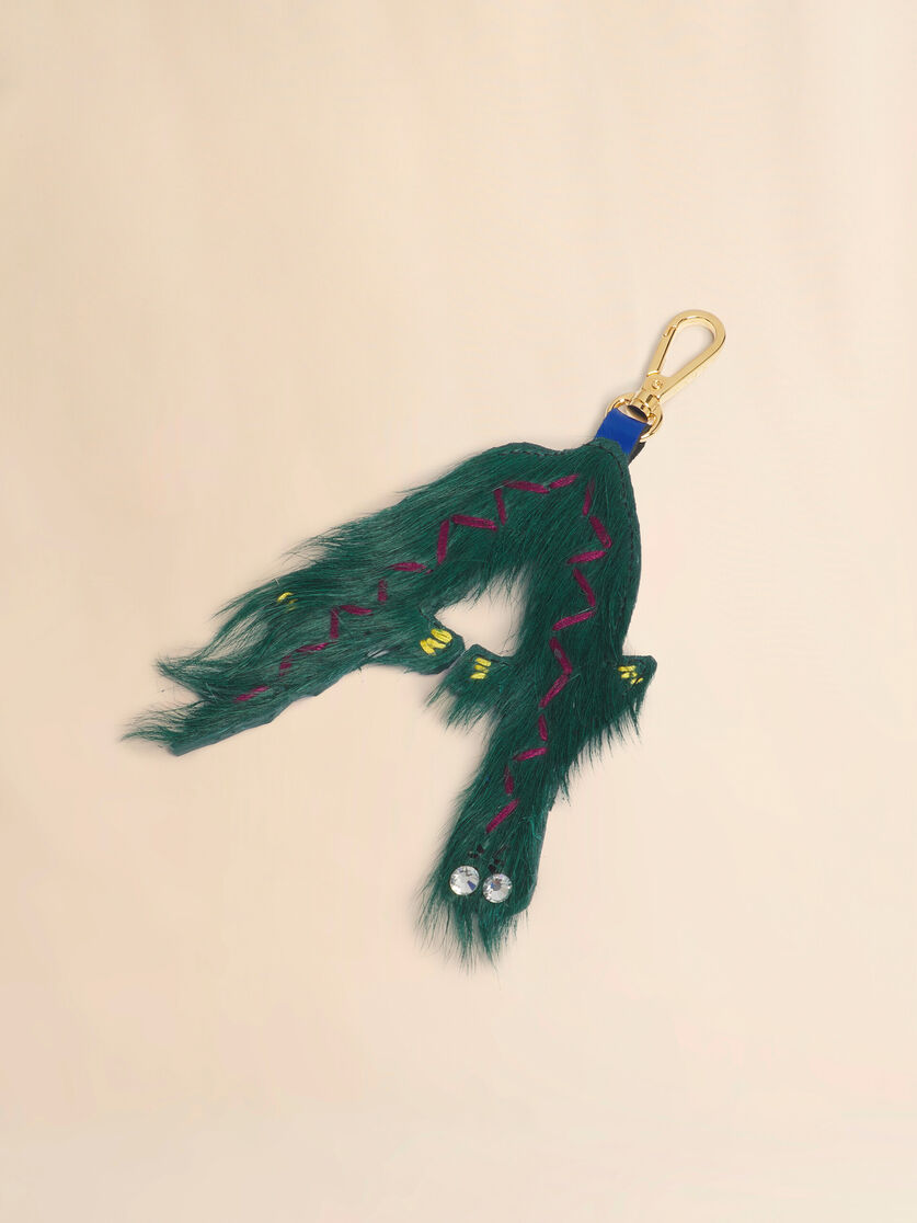 Green long-hair animal alphabet charm, Image 3