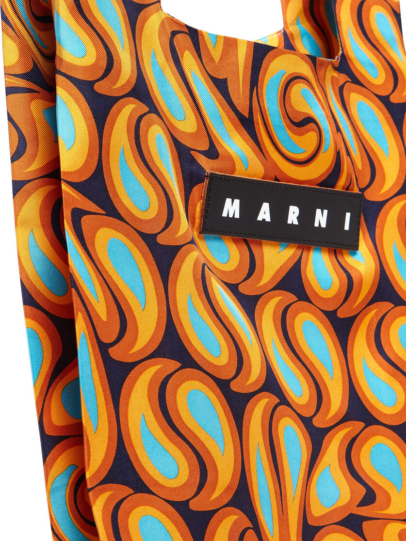 MARNI MARKET silk shopping bag with abstract print - Shopping Bags - Image 4