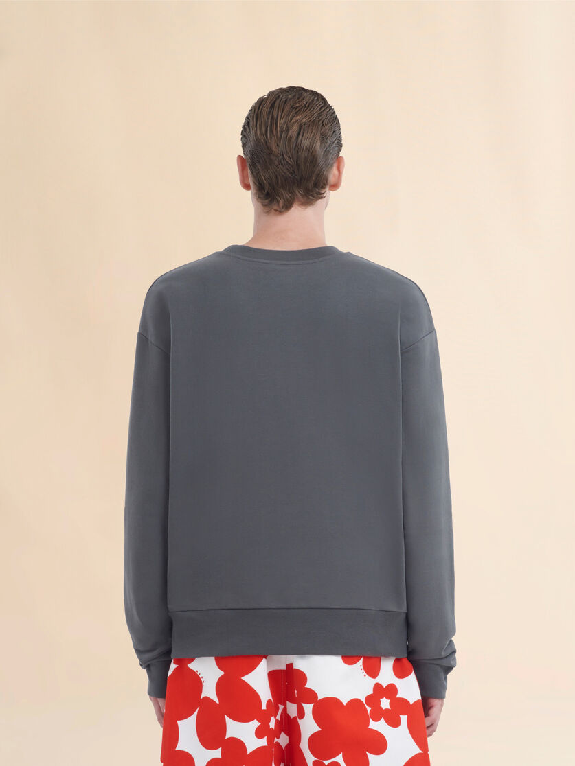 Grey jersey sweatshirt with Marni Caos logo - Sweaters - Image 3