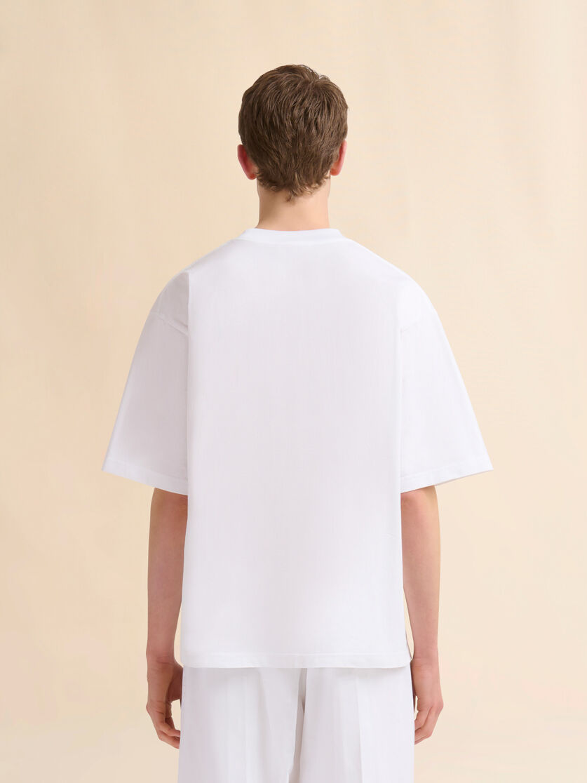 Weißes T-Shirt aus Baumwolle mit Dante-Print - Hemden - Image 3