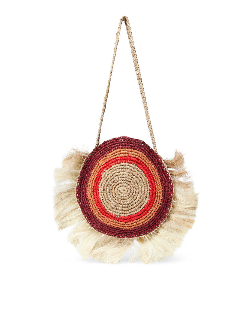 MARNI MARKET LEO cross-body bag in natural fibre with fringes - Shopping Bags - Image 3