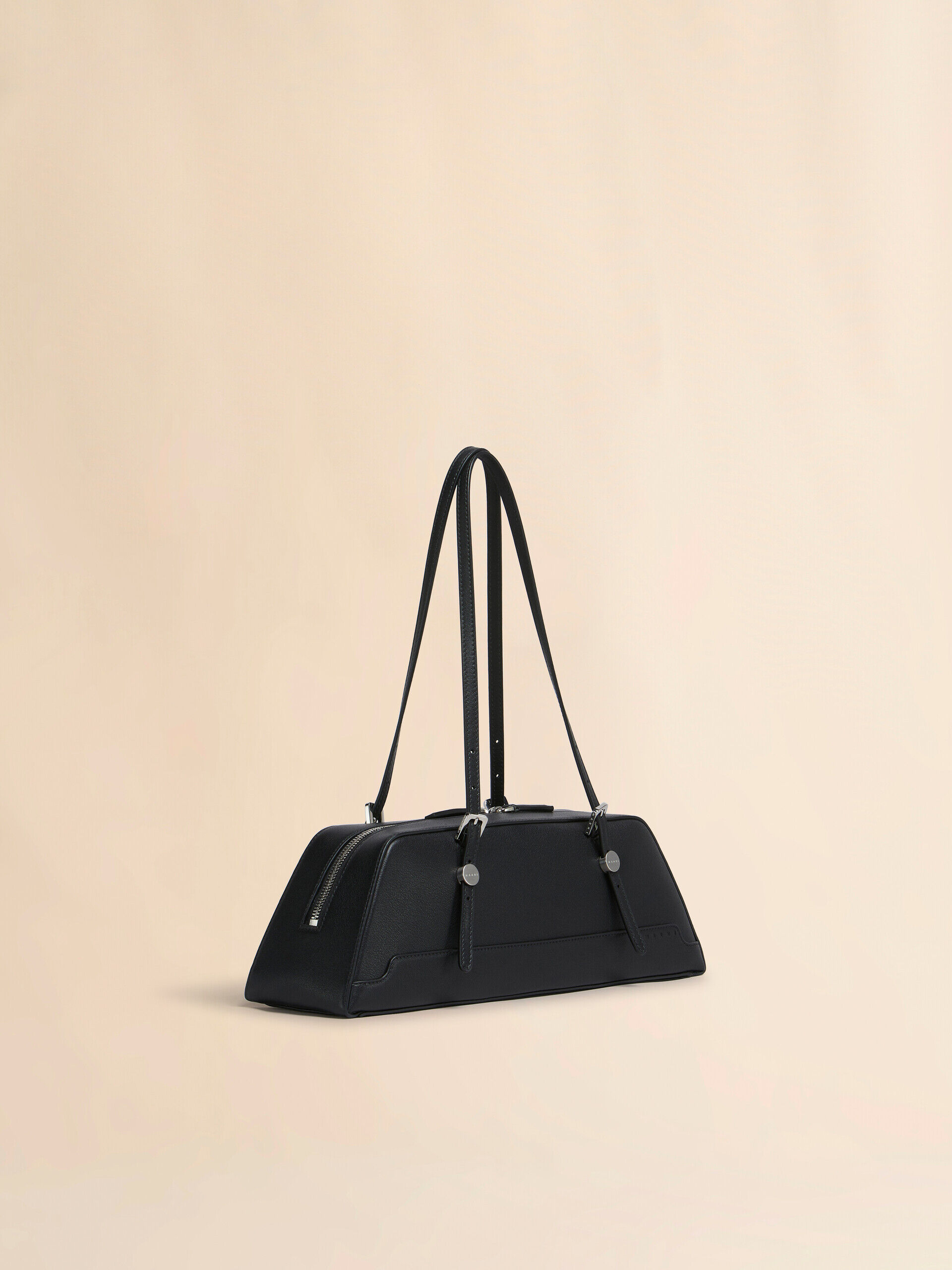 Black leather Dot long duffle bag | Marni