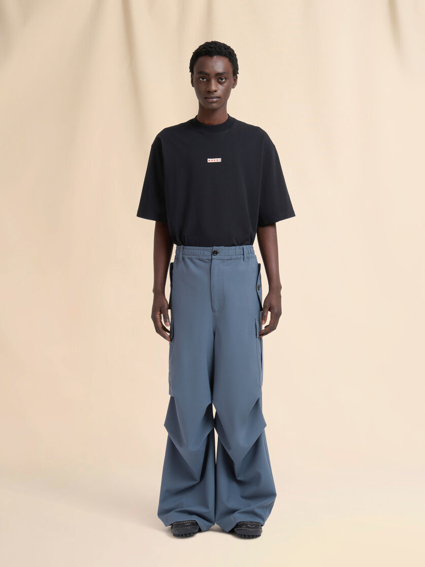 Grey wool cargo pants with Marni Symbol - Pants - Image 2