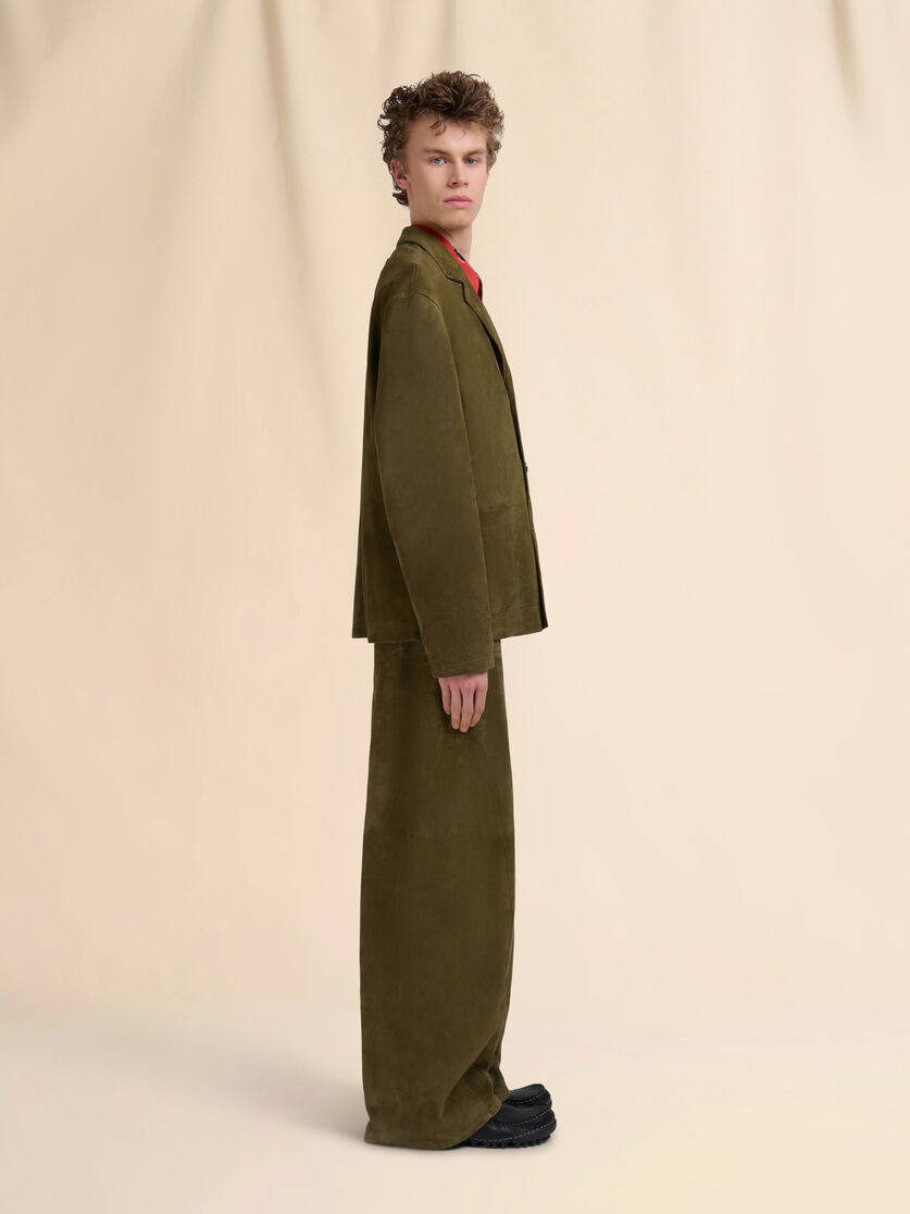 Pantalon en daim vert foncé - Pantalons - Image 5