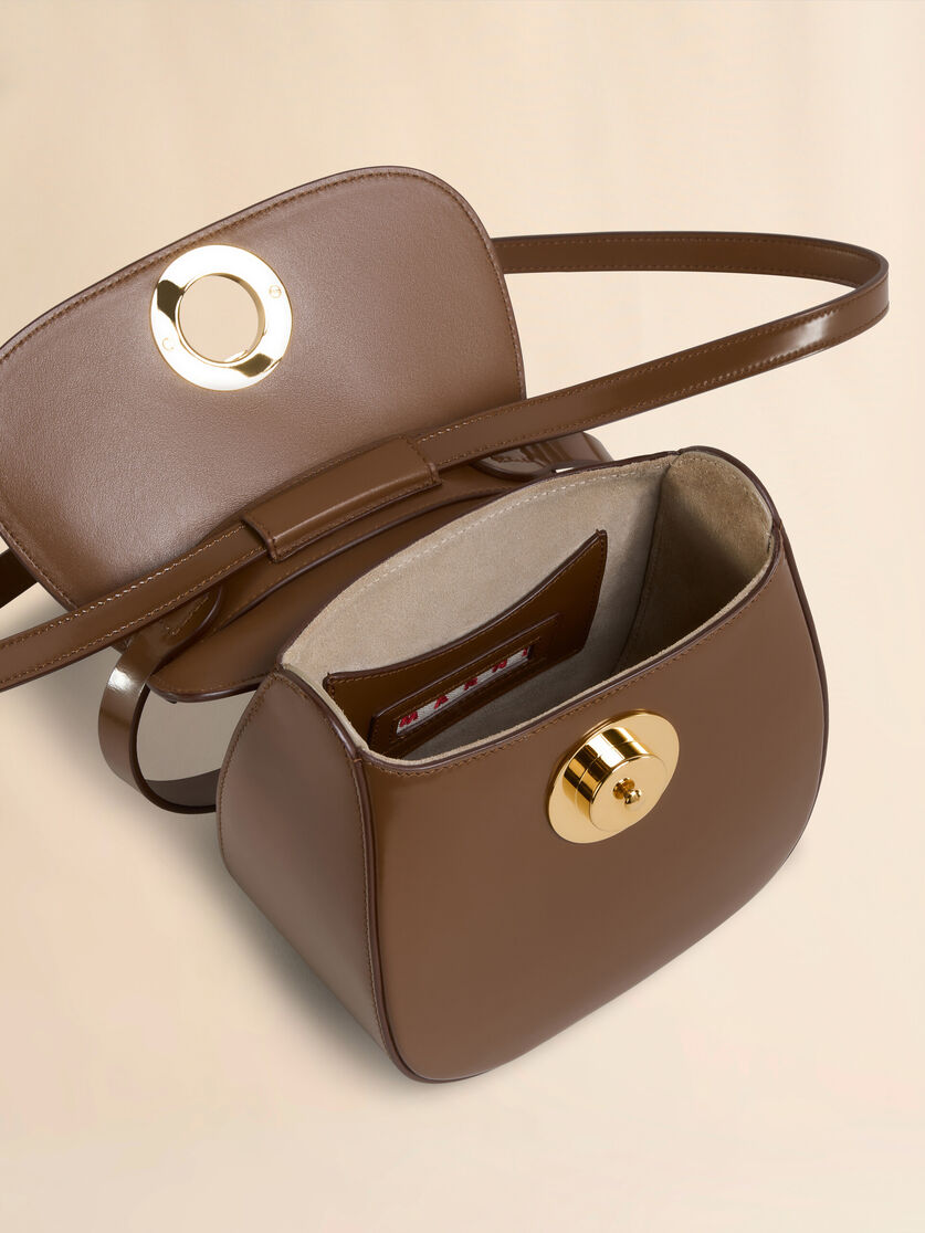 Kleine braune Handtasche Butterfly aus Leder - Schultertaschen - Image 3